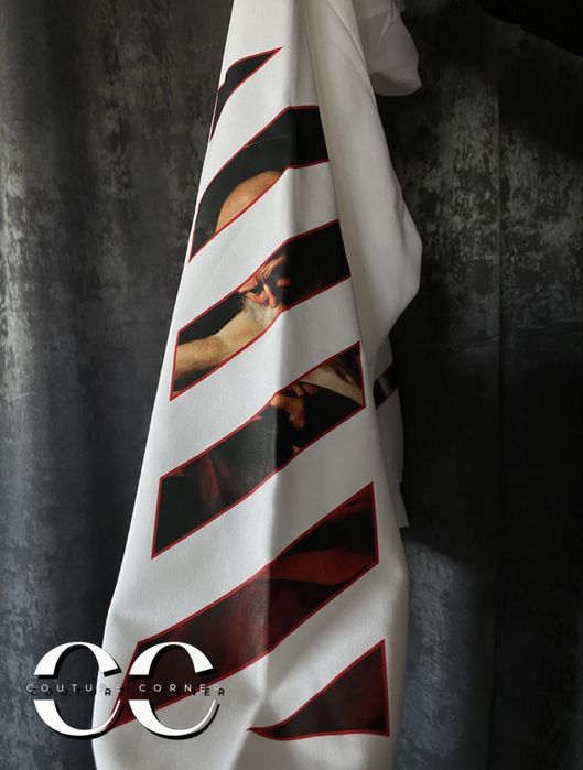 Hanorac OFF-White • Calitate Top • Caravaggio Arrows S/S • Cod QR