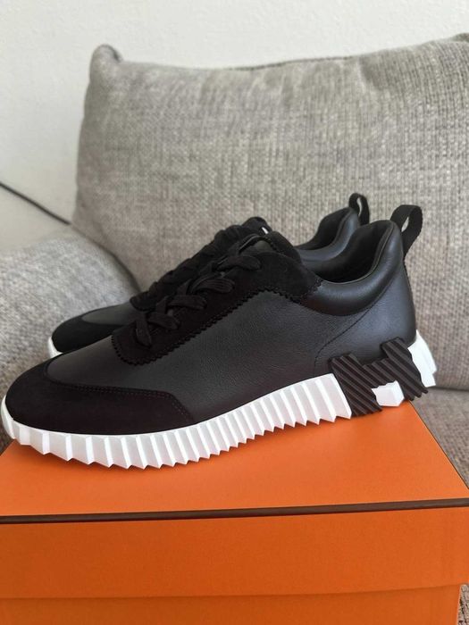 Hermes Хермес Paris Bouncing Sneakers Black and White (40-45 номер) LUX CLASS