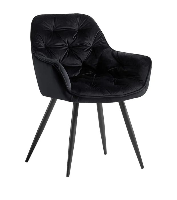 Set 2 scaune Catifea neagra noi