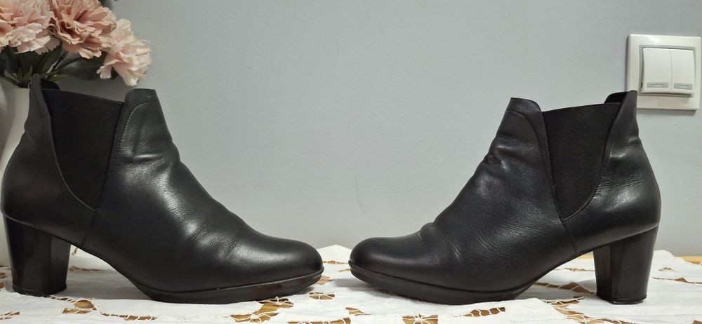 Кожаные Ботильоны Ботинки 38р Использования.