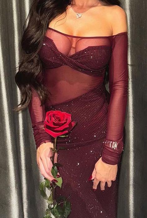 Дълга блестяща рокля Meshki