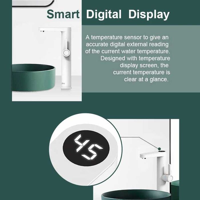 Проточен смесител с нагревател Briwellna BP23-White