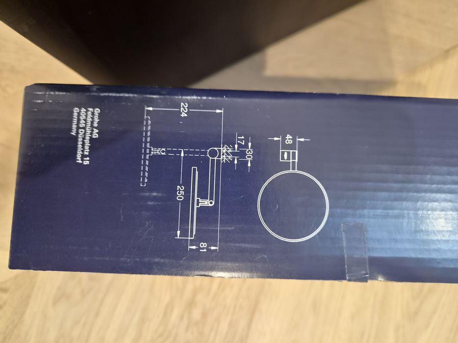 Oglinda grohe auriu periat cosmetica baie