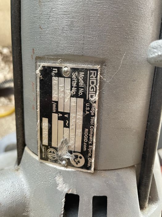 Ridgid filiera si reductie taiat teava fier 200mm