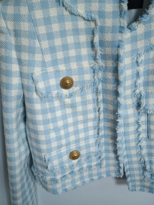 Geaca sacou Balmain tweed originala, impecabila, maimea 40