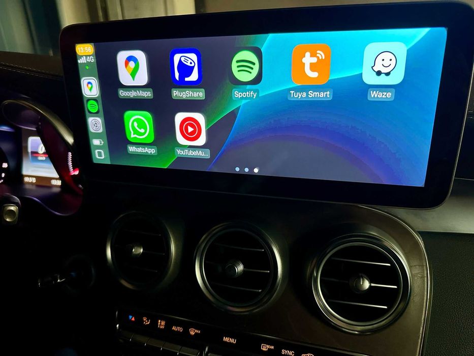 Ecran mare Mercedes C Class & GLC -touchscreen CarPlay și Android Auto