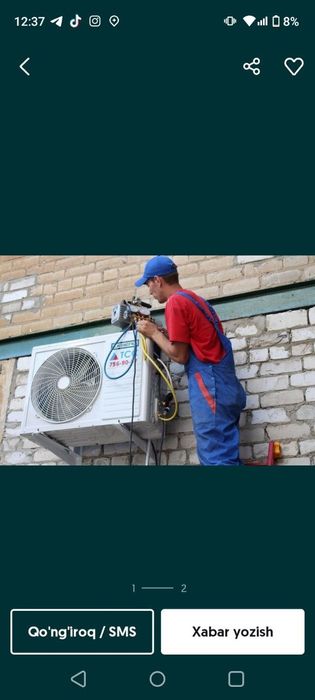 konditsioner usta tashkent remont tuzatish urnatish yechish