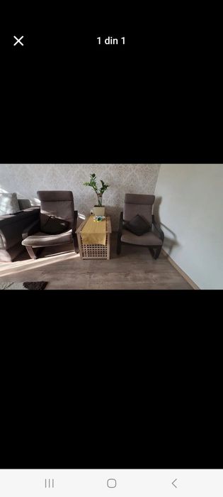 Vand 2 balansoare ikea+masa cub