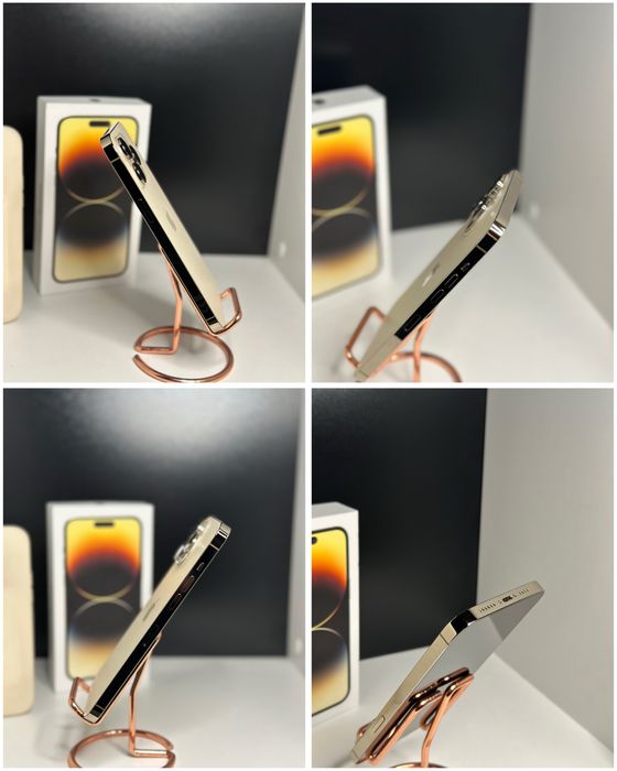 iPhone 14 Pro Max Gold 256 GB 91% ca nou full box impecabil + husa