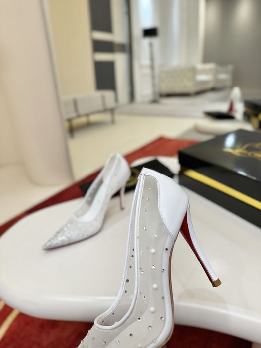 Pantofi Christian Louboutin Miss Z Degrastrass Perla 100 premium pe comanda