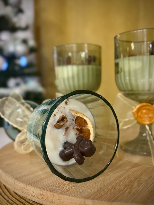 Коледно новогодишни соеви свещи