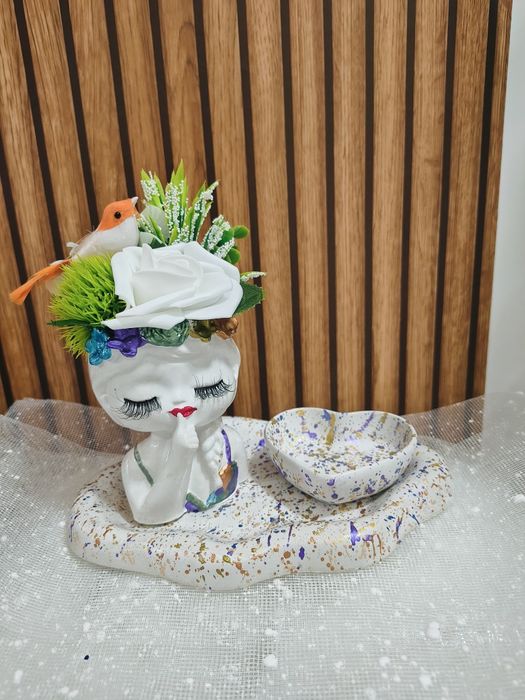 Vând aranjamente handmade din ipsos