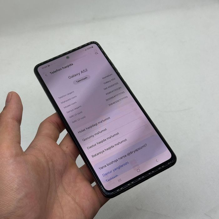 Samsung A52 sotiladi dastavka bor