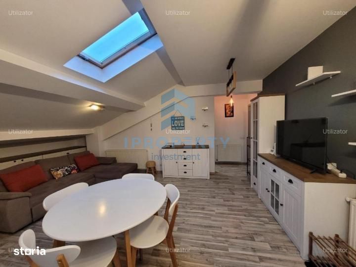 Apartament 2 camere 1 Mai complet utilat si mobilat cu centrala propri