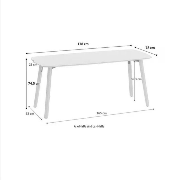 WS! NOU Masă bucătărie NATUR 178cm