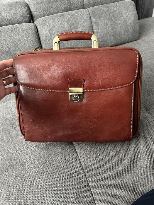 Geanta / servieta umar/maner piele naturala