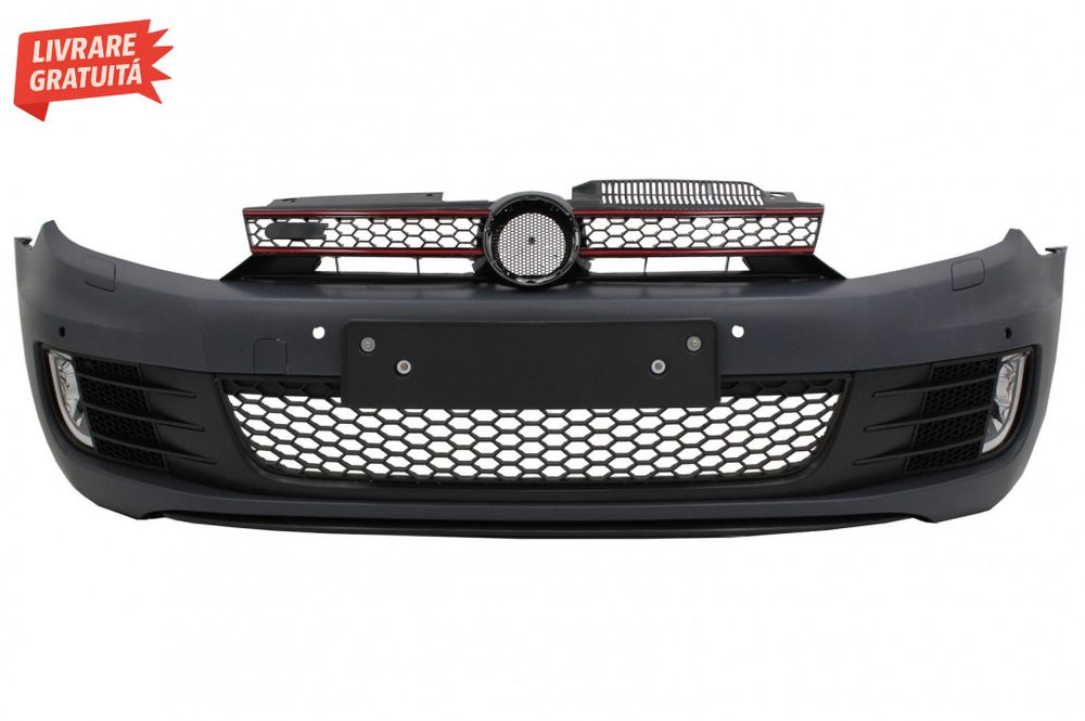 Bara Fata cu Prelungire Lip Negru Lucios VW Golf VI 6 (2008-2013) GTI