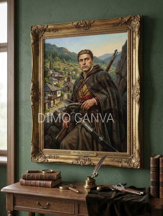Картина на Васил Левски – Висококачествен печат върху канава