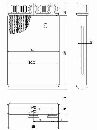Радиатор отопителя салона  Chevrolet Cruze