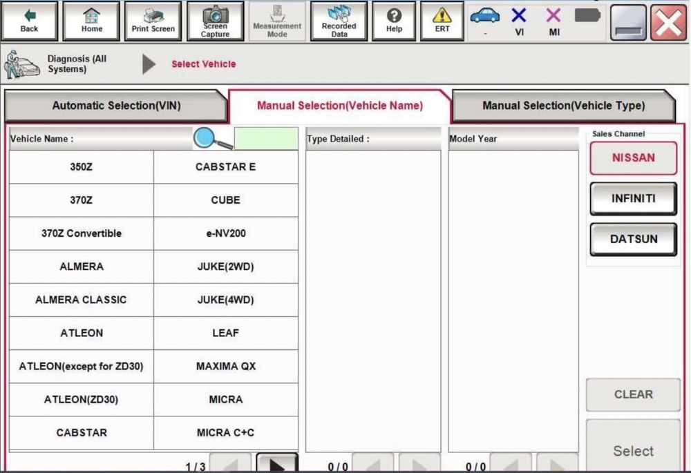 Tester/Diagnoza Nissan Consult 3+ V82.5 cu Laptop Lenovo L490