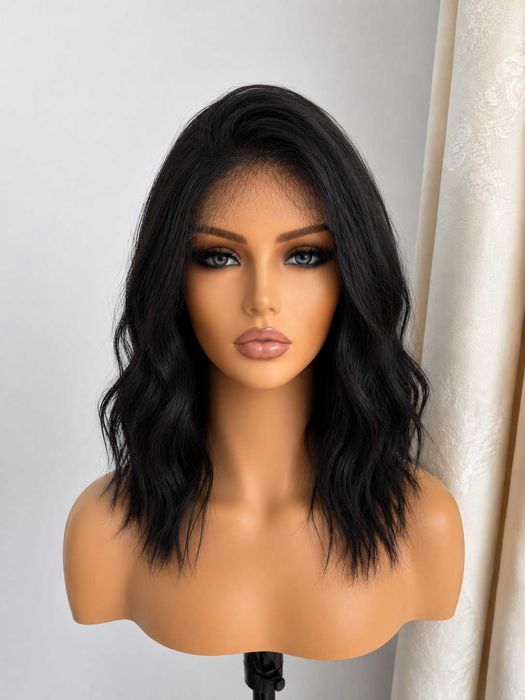 peruca 100% par natural uman bruneta cu dantela
