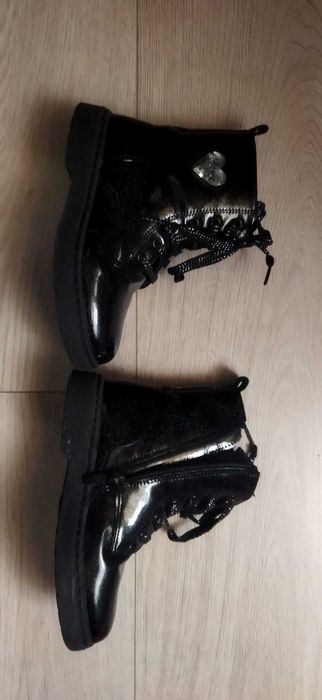 Botine / Ghete fete Nelli Blu - negru - marime 30 - stare f buna