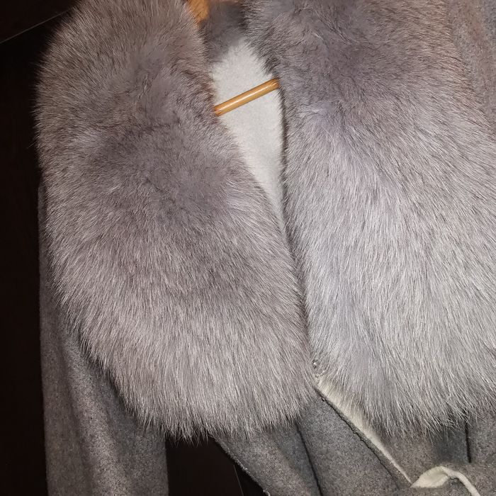 Дамско палто алпака и лисица