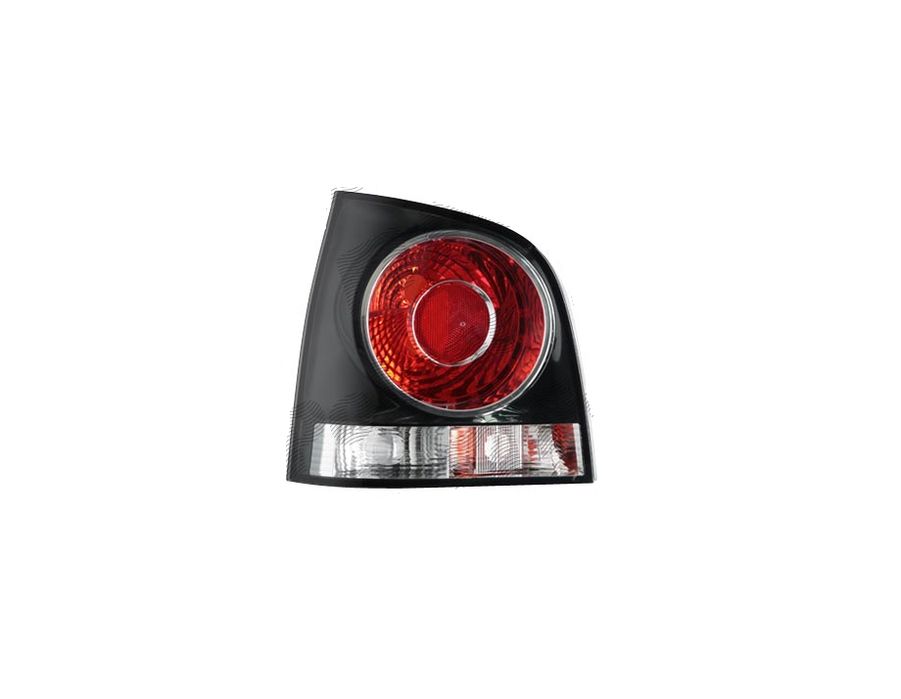 Stop spate, lampa VW Polo (9n3), 04.2005-08.2009, model tuning, montare spate, stanga/dreapta, cu lampa ceata spate; P21/4W+P21W+PY21W+R5W; negru; fara soclu bec; tuning; RapidAuto