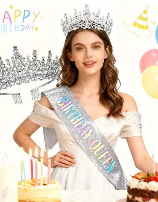 Метална корона с камъни /тиара/