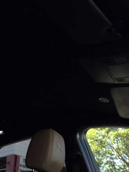 Retapitare plafon Jaguar textil/alcantara gri/negru/bej + lumini