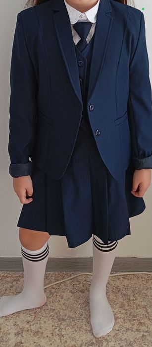 Школьная форма тройка темно синяя