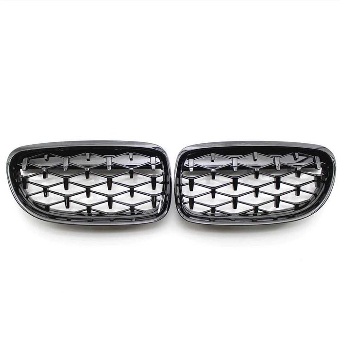 Grila Grile Diamond Nari Duble M Bara Fata BMW E90 E91 Facelift LCI, 08-11, Negru Lucios