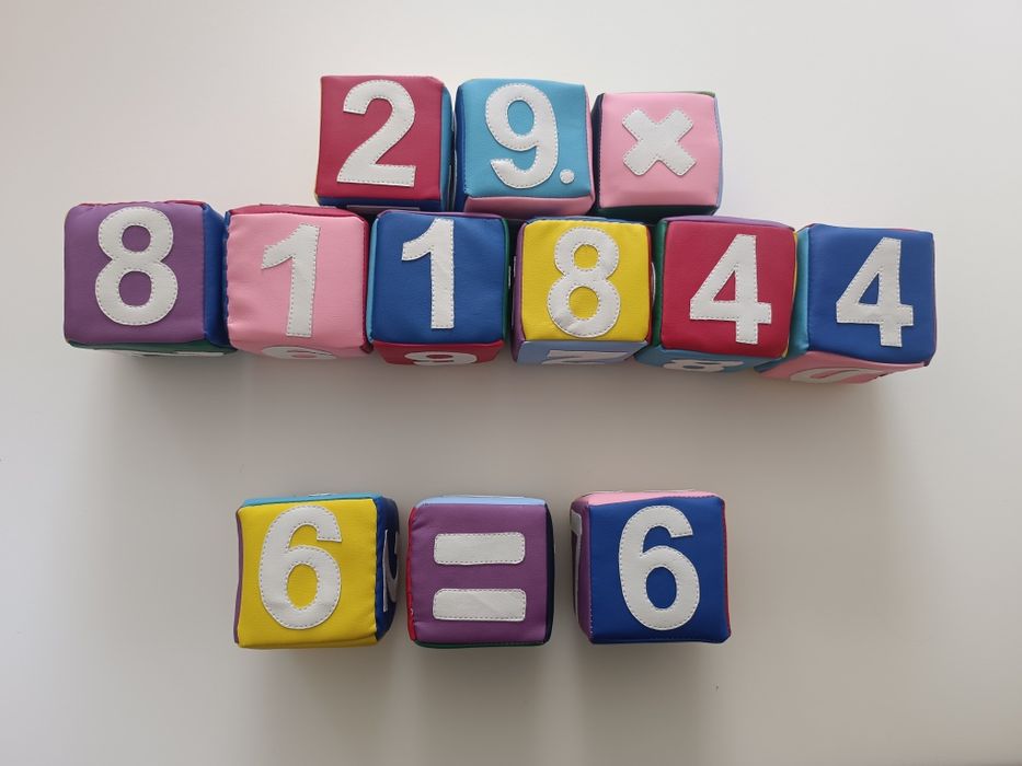 Мягкие кубики-цифры