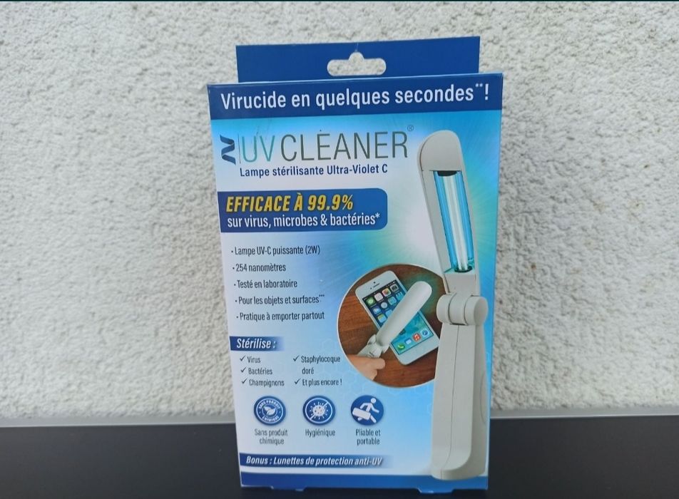 Lampa uv c portabila anti bacterii virusi germen ochelari de protectie