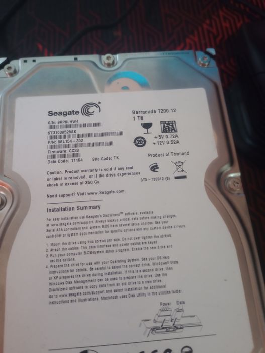 Hdd 2tb 1tb stare perfecta