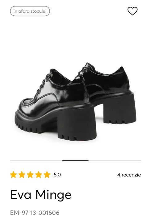 Pantofi Eva Minge mar 37 piele naturala lacuita noi