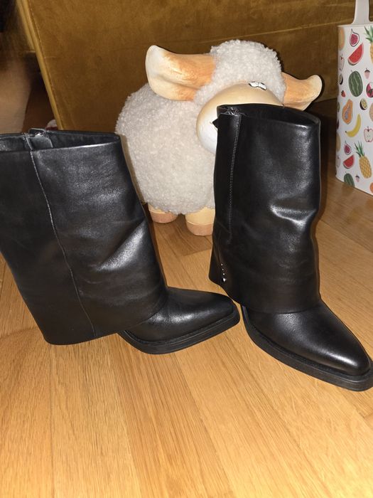 ASH Lenny boots / ghete piele noi,negre, nr 37