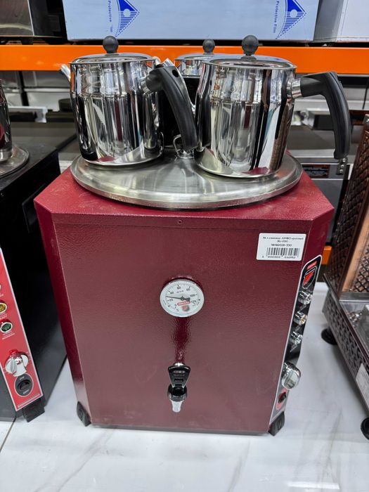 Фастфуд кафе ошхоналар учун турк бардак чой самоварлари 2-3та чойнакли