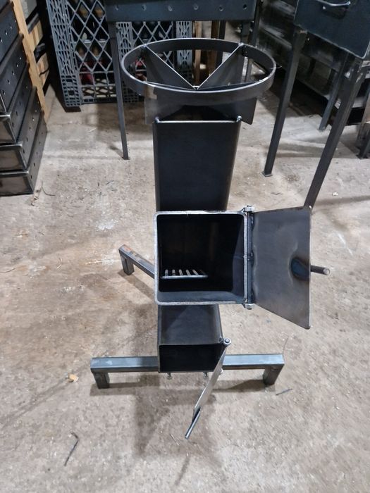 Soba rachetă 150x150x5 pentru gătit în aer liber