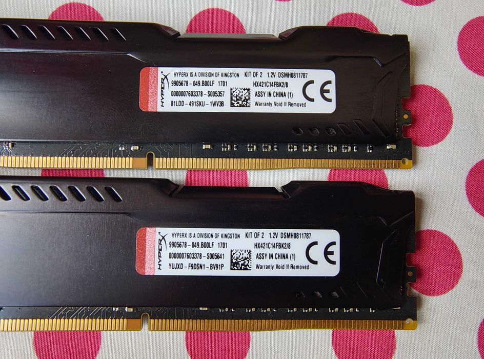 Memorie Ram HyperX Fury Black 8GB DDR4 (2 X 4 GB) 2133 Mhz.