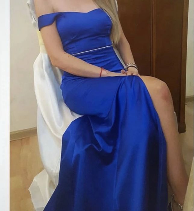 Rochie tafta albastra