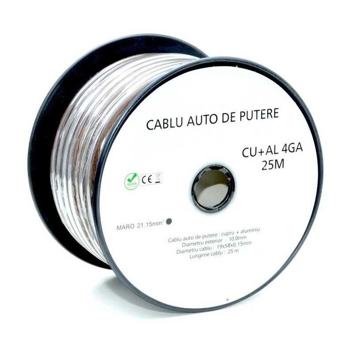CABLU AUTO PUTERE 4GA Cablu Putere Cablu Statie Auto Cablu Subwoofer