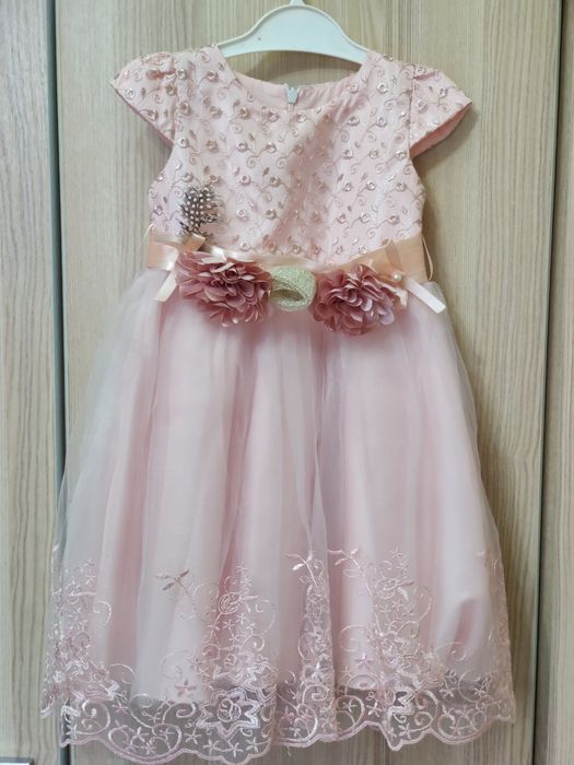 Платье детское розовое
