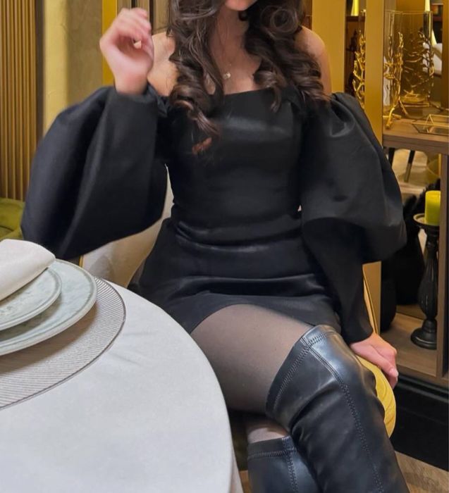 Вечернее платье плотный шёлк