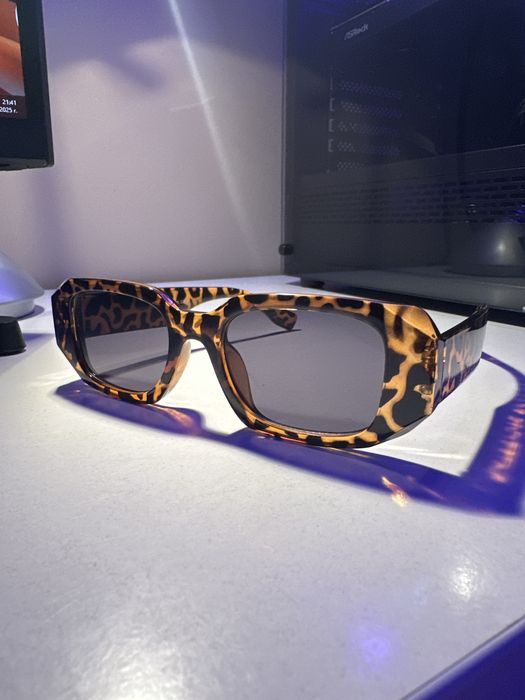 Trendy Y2k слънчеви очила с леопардов принт