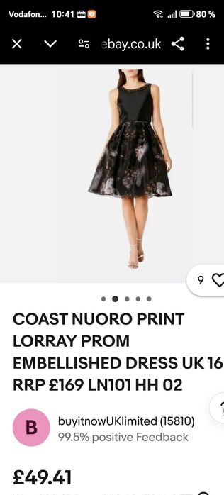 Rochie eleganta COAST marimea 10/ 38