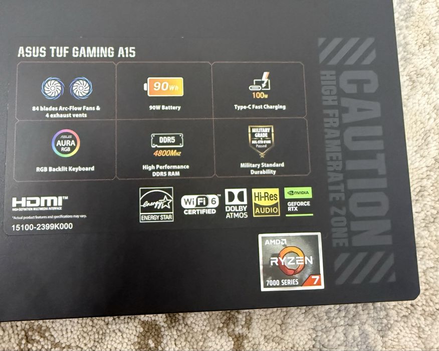 Laptop Gaming ASUS TUF A15 FA507NUR