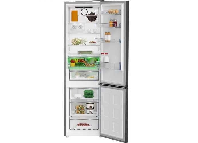 Нов Хладилник с фризер BEKO 203.5 см Dark Inox HarvestFresh AeroFlow