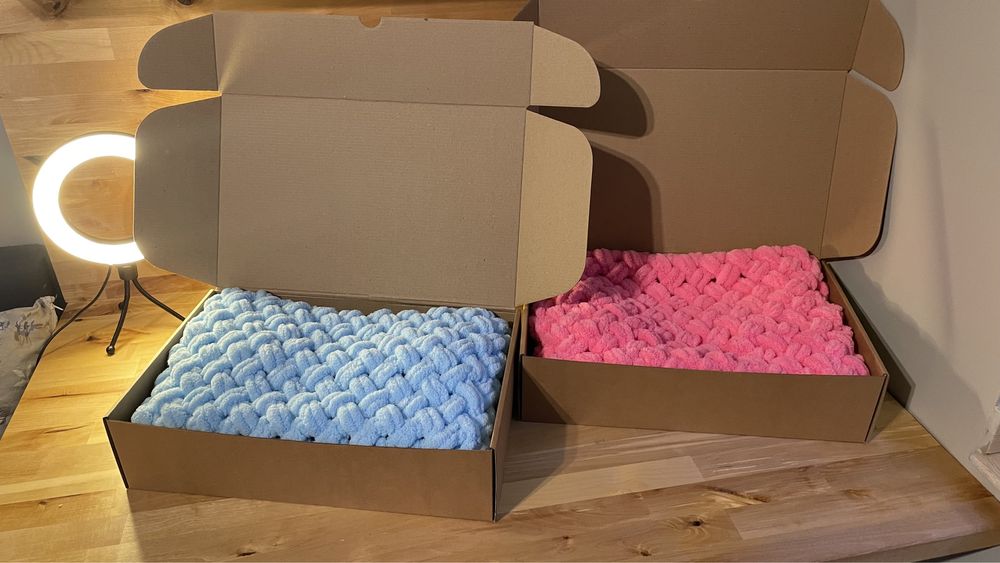 Бебешко одеало -ръчно плетено супер мекичко