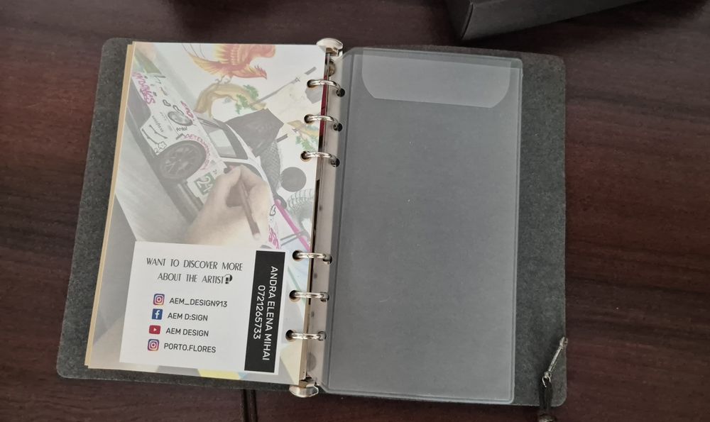 Agenda piele A6 Ferrari Dino binder personalizata